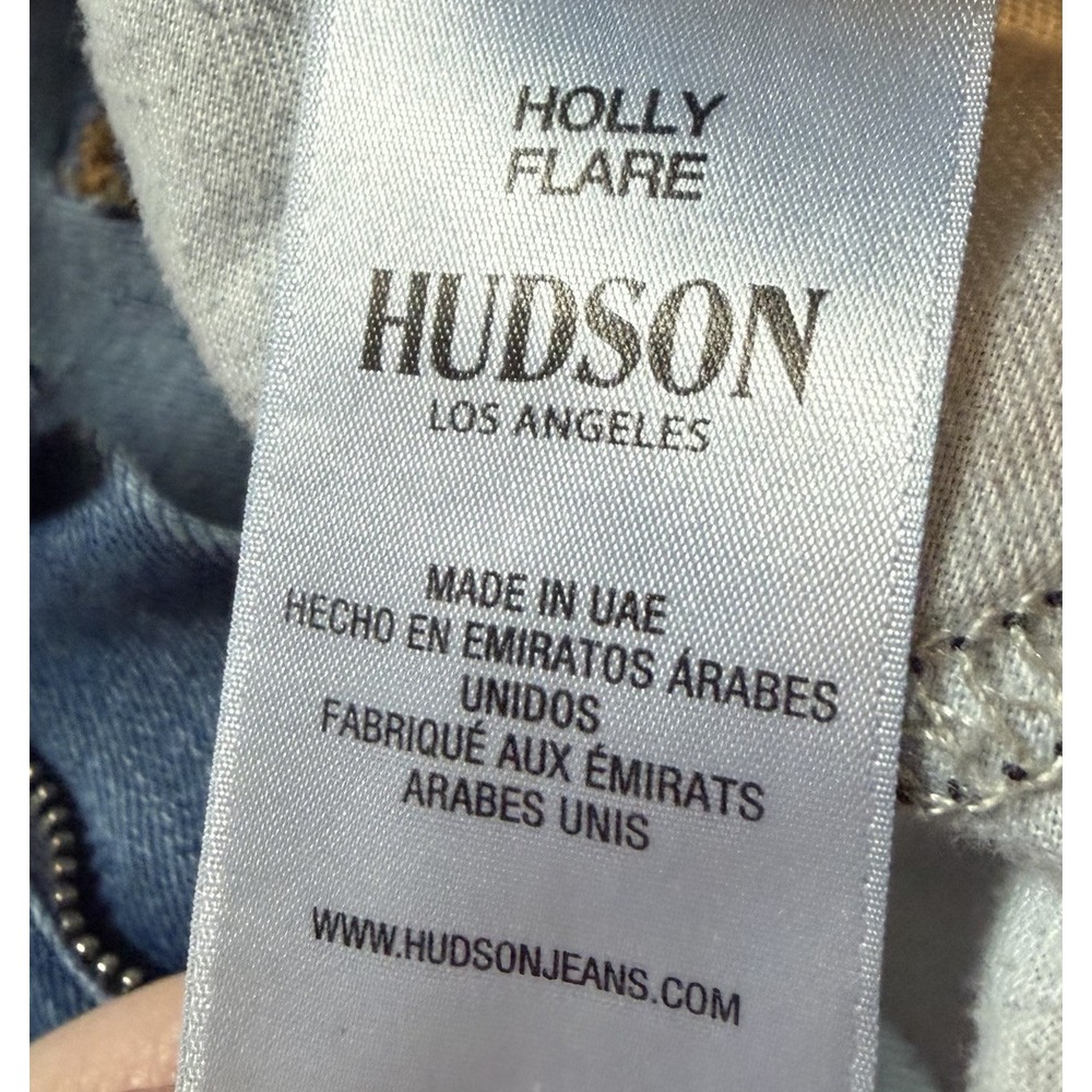Hudson Holly Flare Jeans 27 Light Wash High Rise 32" Inseam - Picture 4 of 11